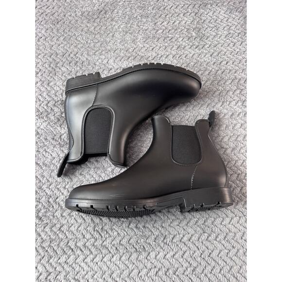Asgard Womens Ankle Rain Boots Waterproof Chelsea Ankle Low Black 39 (US 8.5) - Picture 5 of 7